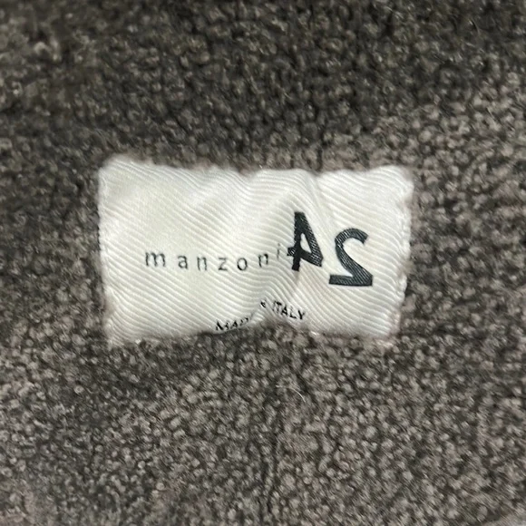 Manzoni24 Gray Shearling Lamb Jacket with dyed mink - Picture 8 of 10